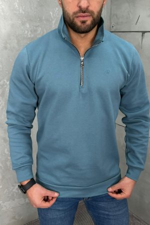 Muški Pamučni Duks Plava