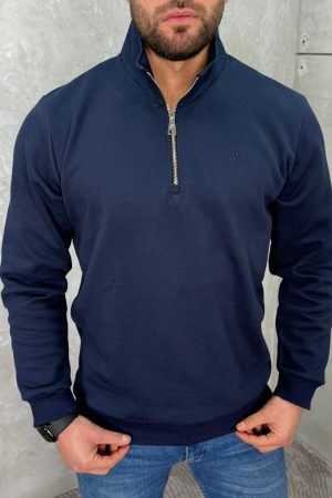 Muški Pamučni Duks Teget