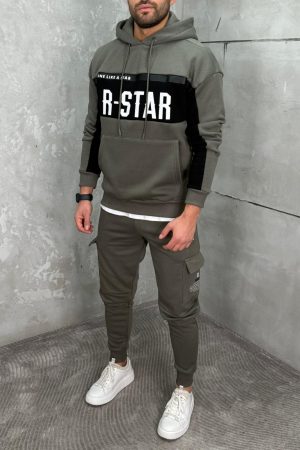 Komplet Trenerka sa kapuljačom Maslinasta