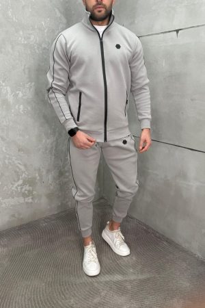 Komplet Trenerka sa zipom TZ2000 SIVA