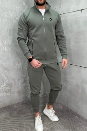 Komplet Trenerka sa zipom TZ1000 MASLINASTA