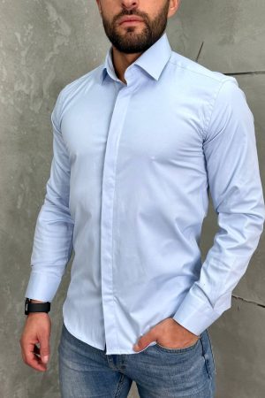 Alternative view of Elegantna Košulja Svetloplava